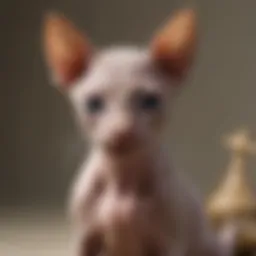 Sleek and Elegant Hairless Kitten