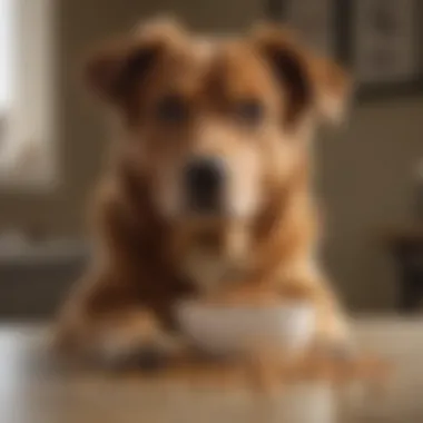 Creative visualization of a dog enjoying a bowl of Dog Chow purchased from Walmart