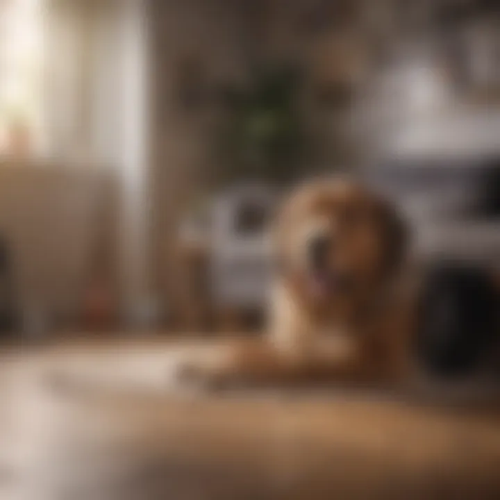 Happy dog owner enjoying a fresh-smelling home