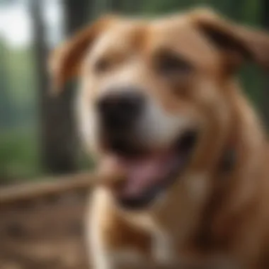 Happy Pet Enjoying Organic Bully Stick Treat