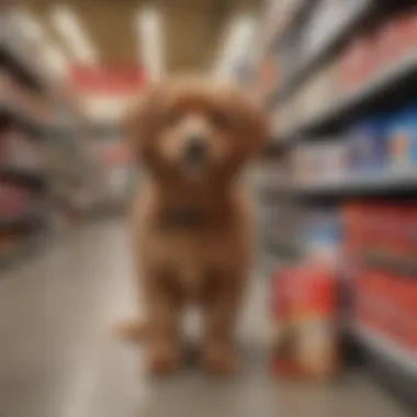 Happy pet owner shopping for Safeway Purina Pro Plan