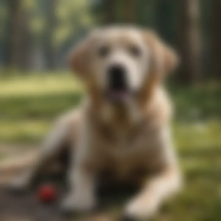 Healthy Dog - Labrador Retriever enjoying playtime