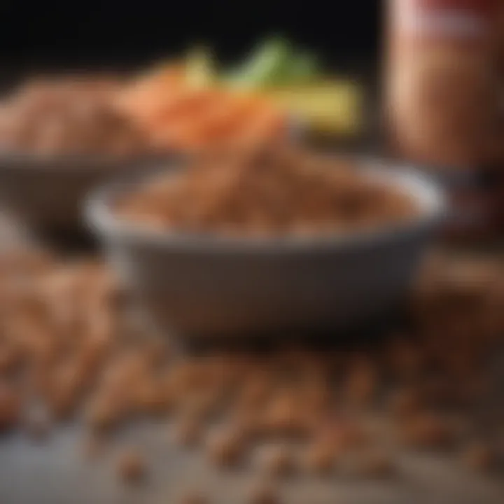 Healthy homemade dog food presentation