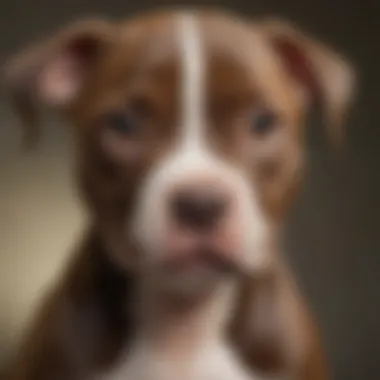 Pitbull Puppy with Heartwarming Gaze