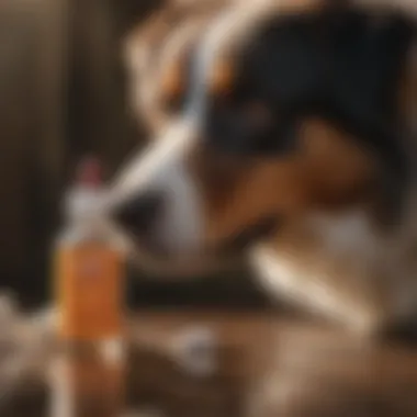 Bottle of heartworm medicine for Australian Shepherds