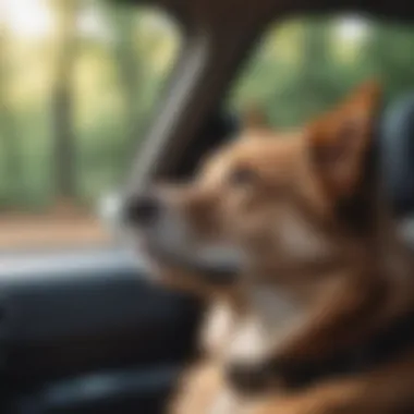 Dog enjoying calming music during car ride