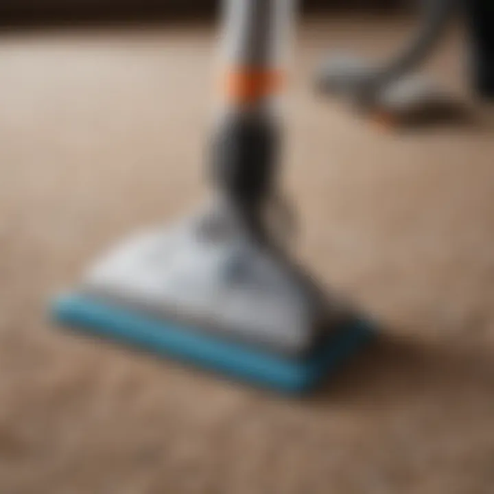 Close-up view of high-quality carpet cleaning solution being dispensed