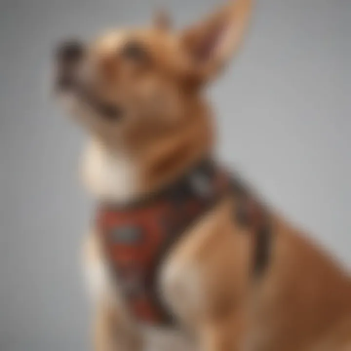 Close-up of high-quality materials used in one snap dog harness