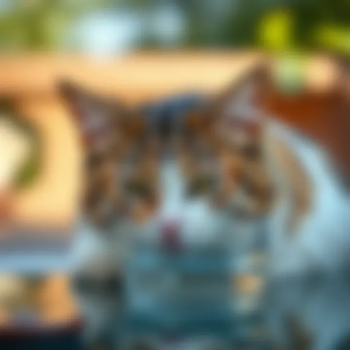 Importance of Hydration for Cats Healthy cat drinking water to support urinary health