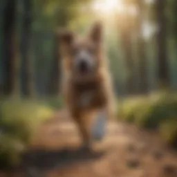 Healthy dog enjoying outdoor exercise