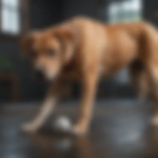 Dog demonstrating comfortable joint movement