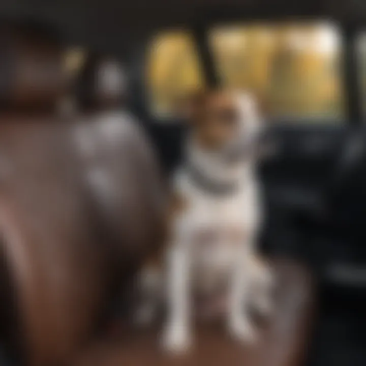 Durable dog seat cover in Honda Civic