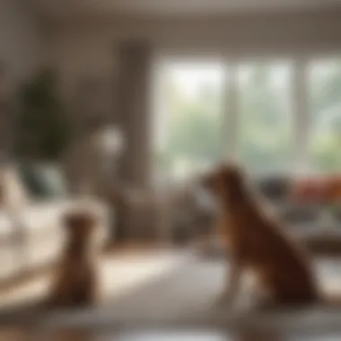Creating a Pet-Friendly Environment Clean living room with pet-friendly furniture