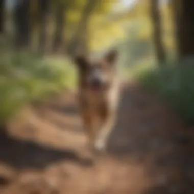 A scenic outdoor trail perfect for running with a dog