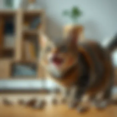 Enhancing Your Cat's Living Space A cat playing happily in its personal space