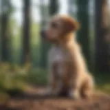 Puppy displaying a natural sitting posture during training