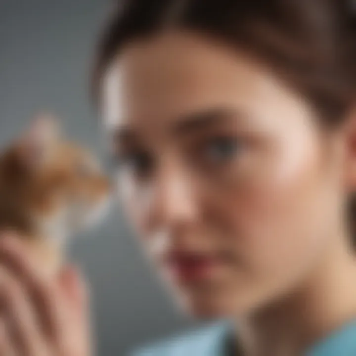 A medical professional conducting an allergy test for a patient.