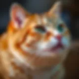 Signs of Food Allergies in Cats Close-up of a cat with a rash indicating food allergies