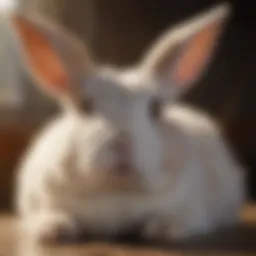 A rabbit displaying signs of lethargy