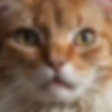 Close-up of a cat with droopy eyes and sluggish posture