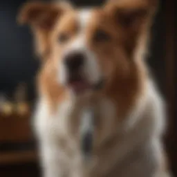 Illuminated dog nail clippers showcasing precision grooming
