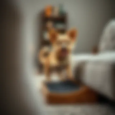 A small dog using a ramp to access a couch