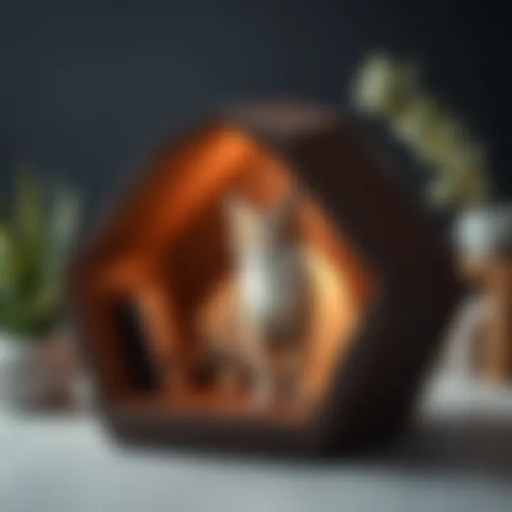 Creative Geometric Cat House Unique geometric cat house design showcasing creativity