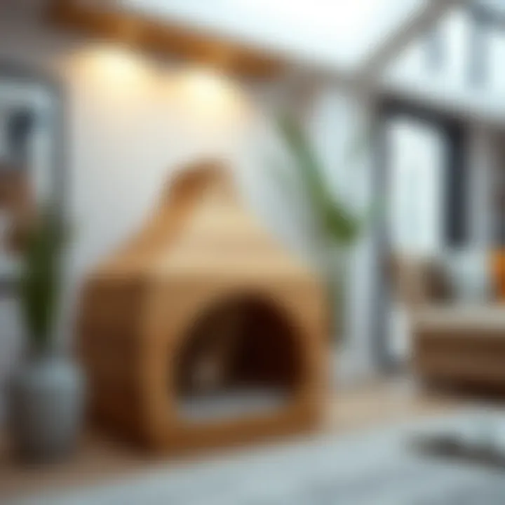 Chic Cat House Integration Stylish cat house blending seamlessly with modern decor