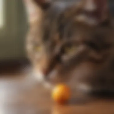 Interactive cat toy engaging feline playfulness