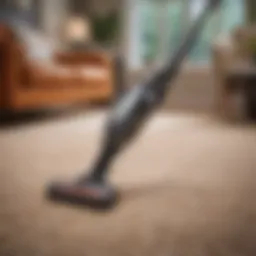 Innovative handheld vacuum in modern home setting