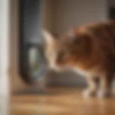 Sensor Technology in Action Innovative sensor technology detecting cat's presence