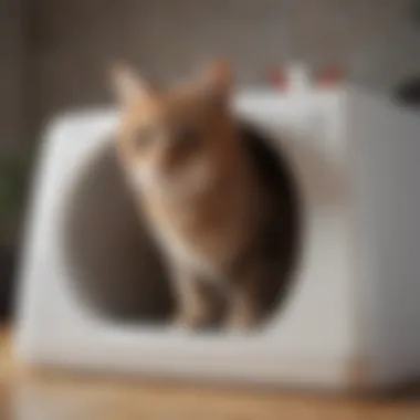 Innovative top entry litter box for large cats