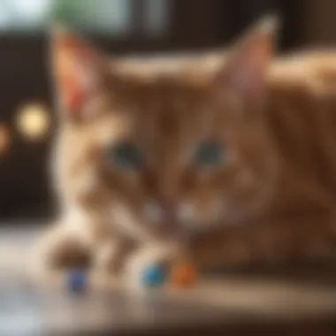 Interactive Play Toy for Cats Cat enjoying interactive play toy