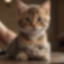 Kitten receiving vaccination