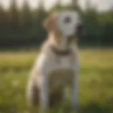 Majestic Labrador standing in a meadow