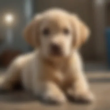 Labrador puppy at adoption center