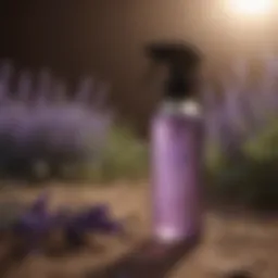 Lavender spray bottle with pet silhouette