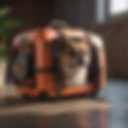 A sleek, lightweight pet carrier designed for maximum comfort and portability.