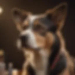 A dog with sensitive skin enjoying a gentle lotion application