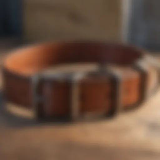 Luxurious leather dog collar with buckle closure