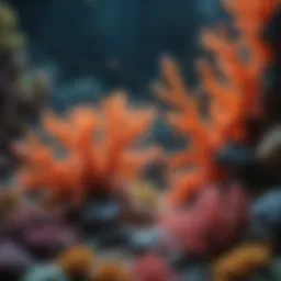 Majestic coral reef ecosystem in a saltwater aquarium