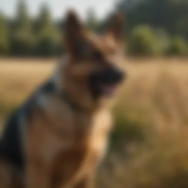 Majestic German Shepherd in a Field