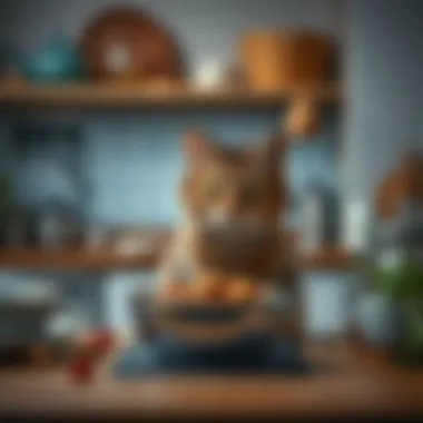 Essential Kitchen Setup for Homemade Cat Food An organized kitchen setup for preparing cat meals