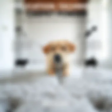 Application Techniques for Carpet Powder An infographic detailing the steps for applying carpet powder to eliminate dog urine odors