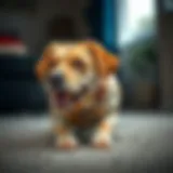 A vibrant carpet powder product specifically formulated for neutralizing dog urine odors