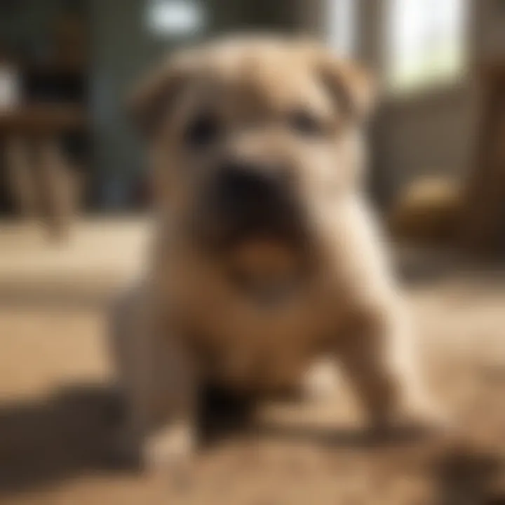 Shar Pei Puppy Enjoying Playtime After Training