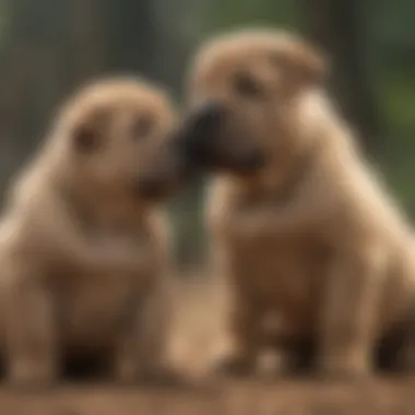 Shar Pei Puppy Socializing with Other Dogs