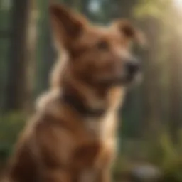 Canine companion sitting obediently