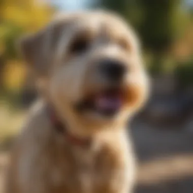 Gentle Wheaten Terrier enjoying a sunny day