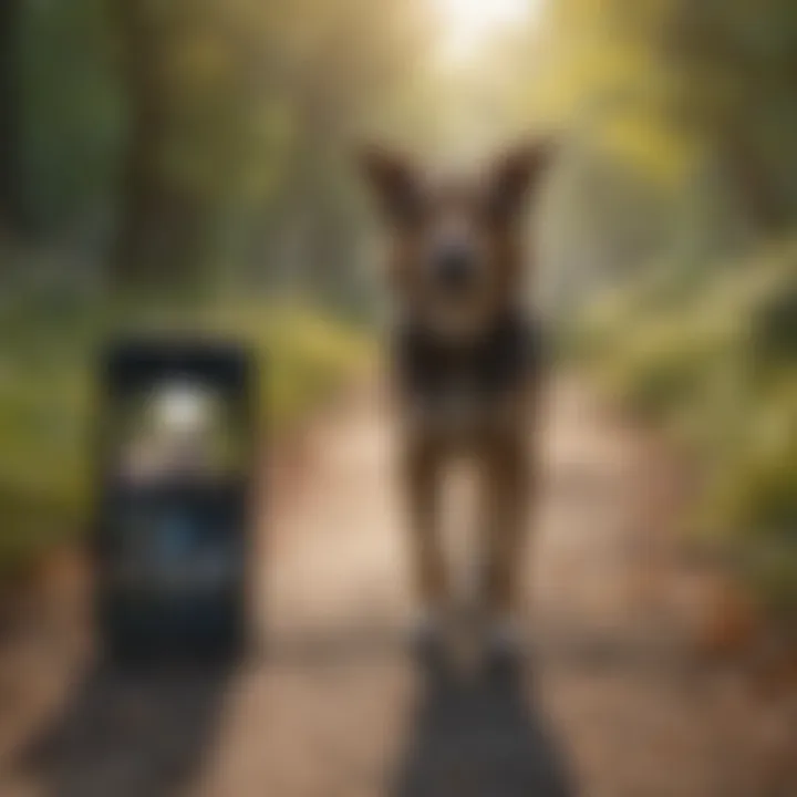 Dog walker tracking walks on a mobile app